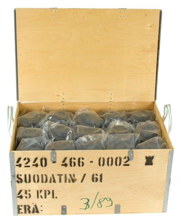 60mm Gas Mask Filters, Crate of 45