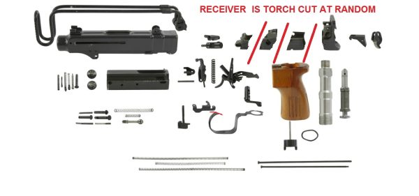 Czech VZ61 Skorpion Parts Kit, Cut Trigger Guard